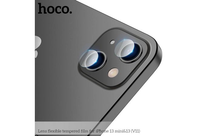 Защитное стекло камеры iPhone 13 Mini (5.4) HOCO Lens flexible прозрачное