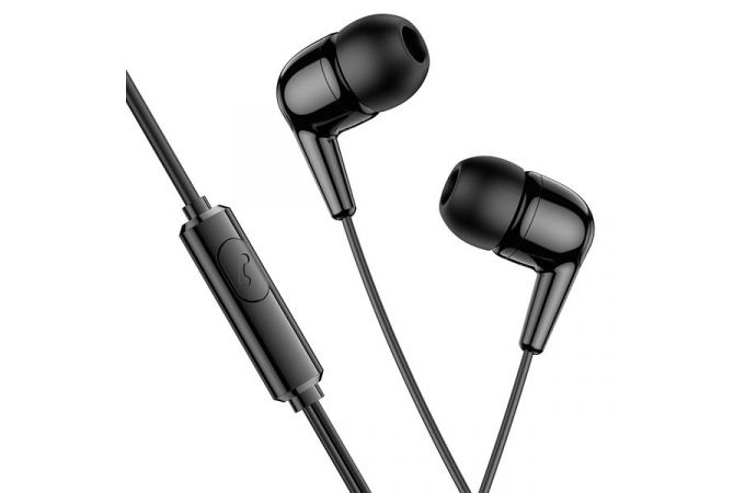 Наушники вакуумные проводные HOCO M97 Enjoy earphones with microphone (черный)