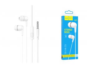 Наушники вакуумные проводные HOCO M97 Enjoy earphones with microphone (белый)