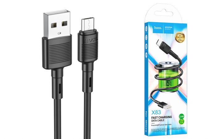 Кабель USB - USB Type-C HOCO X83 (черный) 1м