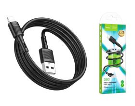 Кабель USB - Lightning HOCO X83, 2,4A (черный) 1м