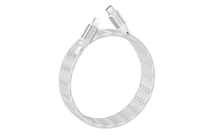 Кабель USB Type-C - Lightning HOCO X98 PD20W (серебристый) 1м (силиконовый)