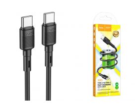 Кабель USB Type-C - USB Type-C HOCO X83 PD60W (черный) 1м