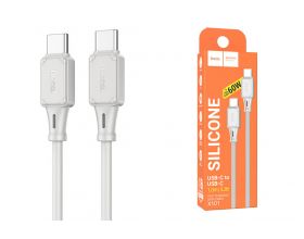 Кабель USB Type-C - USB Type-C HOCO X101 PD60W (серый) 1м