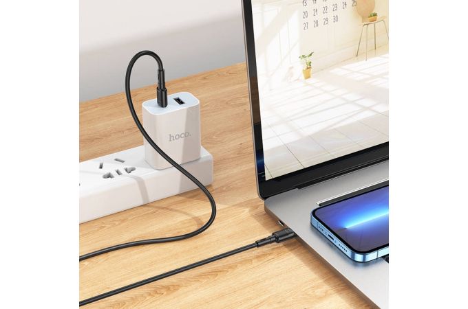 Кабель USB Type-C - USB Type-C HOCO X83 PD60W (белый) 1м