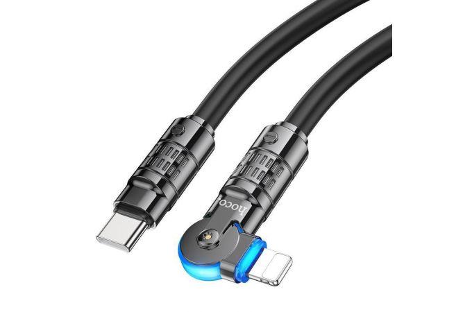 Кабель USB Type-C - Lightning HOCO U118, 3A PD20W (черный) 1м