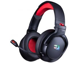 Гарнитура игровая беспроводная Redragon Nomen черный + красн RGB /динамики 50 мм./2.4G /звук 7.1