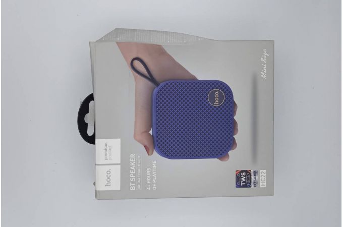 Портативная беспроводная колонка HOCO HC22 Auspicious sports BT (синий) (УЦЕНКА! МЯТАЯ УПАКОВКА)