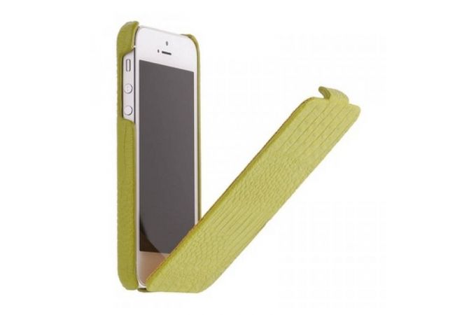 Накладка крышки Borofone для iPhone 5 / 5S / SE Matt Crocodile Cover Case зелена П/У