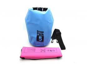 Гермомешок водонепроницаемый 5 литров с наплечным ремнем (цвета в ассортименте)