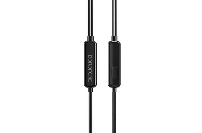 Наушники вакуумные проводные BOROFONE BM40 Sage universal earphones (черный)