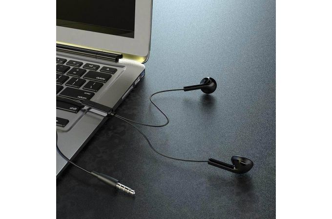 Наушники вакуумные проводные BOROFONE BM40 Sage universal earphones (черный)