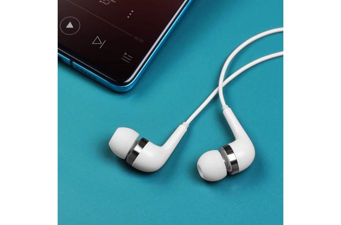 Наушники вакуумные проводные BOROFONE BM39 Refined chat universal earphones (белый)