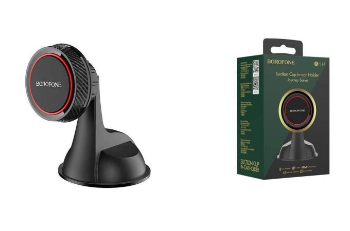 Держатель автомобильный для телефона BOROFONE BH14 магнитный с креплением на панель цвет черный