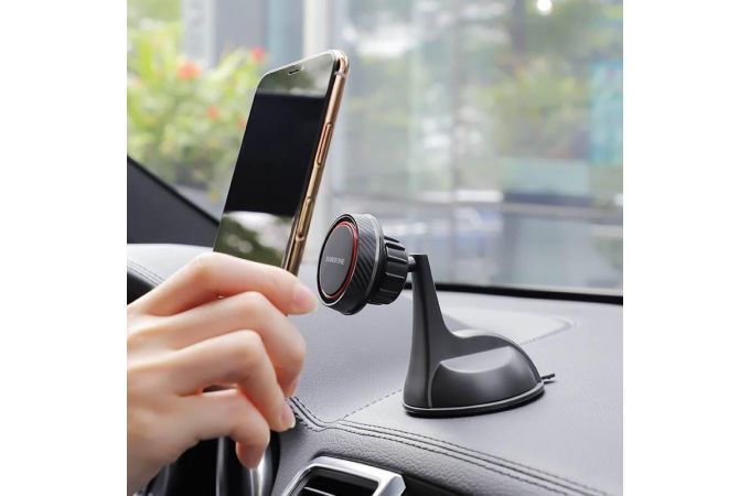 Держатель автомобильный для телефона BOROFONE BH14 магнитный с креплением на панель цвет черный