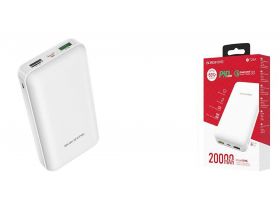 Универсальный дополнительный аккумулятор Power Bank BOROFONE BT26A PD+QC3.0 (20000 mAh) (белый)