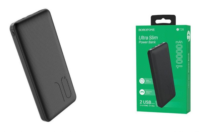 Универсальный дополнительный аккумулятор Power Bank BOROFONE BT28 (10000 mAh) (черный)