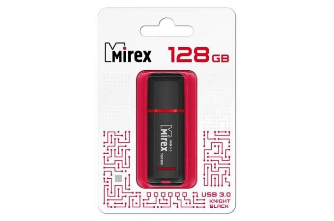 Флешка USB 3.0 Mirex KNIGHT BLACK 128Gb (ecopack)