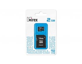 Карта памяти microSDHC MIREX 2 GB (class 4) с адаптером (13613-ADTMSD02)