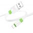 Кабель USB - Lightning BOROFONE BX89 2,4A (бело-зеленый) 1м