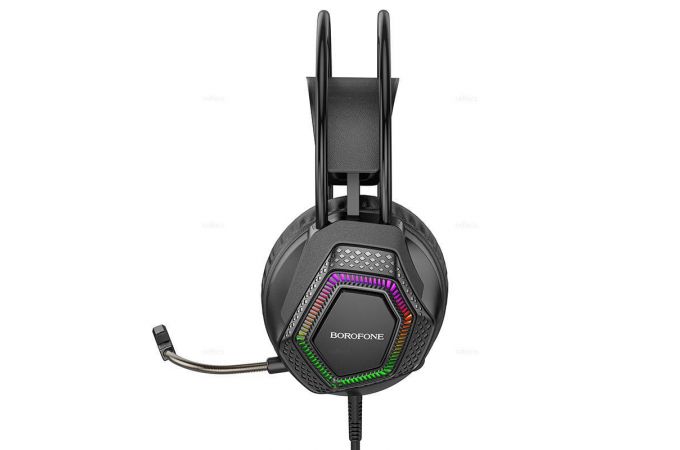 Наушники мониторные проводные с микрофоном BOROFONE BO105 Thunder gaming headphones (черный)