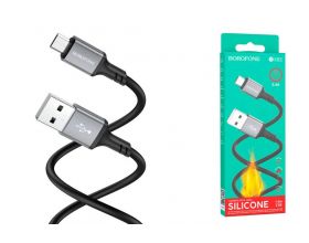 Кабель USB - MicroUSB BOROFONE BX83 2,4A (черный) 1м