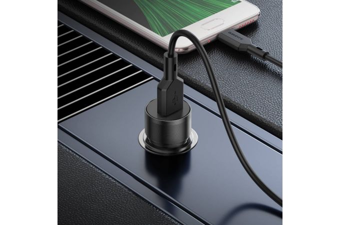 Автомобильное зарядное устройство АЗУ USB BOROFONE BZ19A power single port QC3.0 (черный)