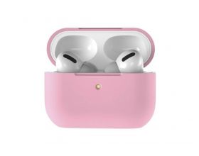 Чехол для наушников Soft-Touch AirPods PRO 2 с карабином и нижней заглушкой (розовый)