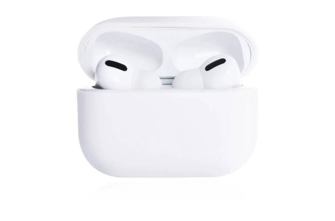 Чехол для наушников Soft-Touch AirPods PRO 2 с карабином и нижней заглушкой (белый)