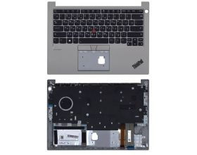 Клавиатура для ноутбука Lenovo Thinkpad E14 топкейс серебро