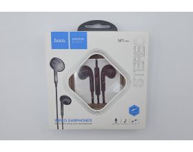 Наушники вакуумные проводные HOCO M1 Max crystal earphones (черный) (УЦЕНКА! МЯТАЯ УПАКОВКА)