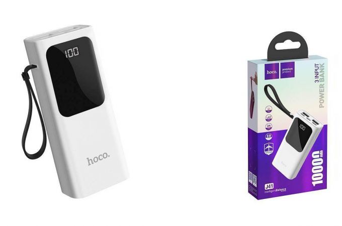 Универсальный дополнительный аккумулятор Power Bank HOCO J41PRO (10000 mAh) (белый)