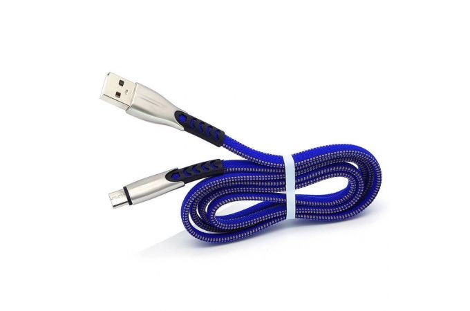 Кабель USB - USB Type-C Орбита OT-SMT20 2.4A (синий) 1м (в оплетке)