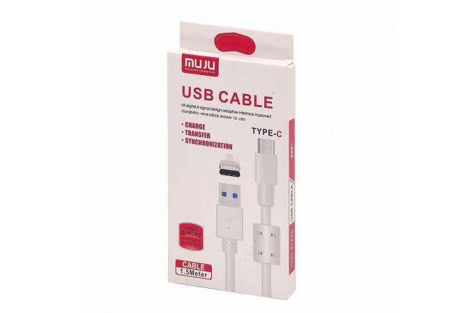 Кабель USB - USB Type-C MUJU MJ-81, 2.1A (белый) 1.5м