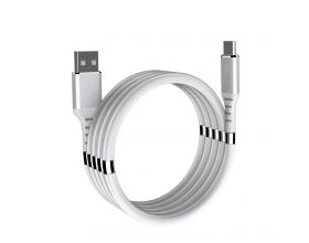 Кабель USB - USB Type-C Орбита OT-SMT24 2.4A (белый) 1м (магнитные вставки)