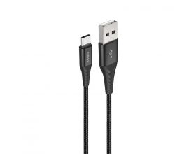 Кабель USB - USB Type-C MAIMi X33 5A (черный) 1м (в оплетке)