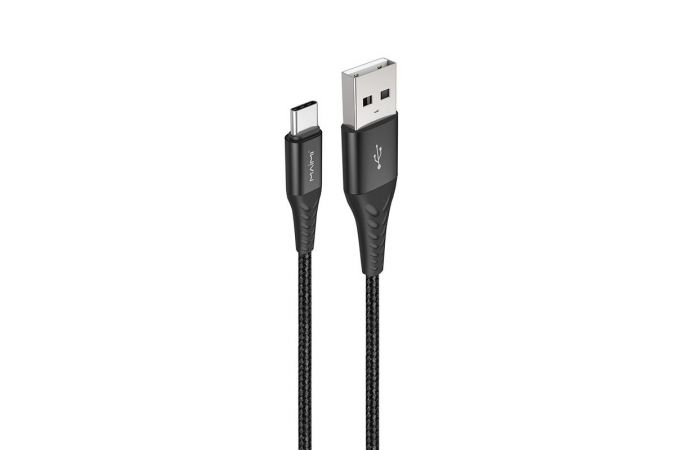 Кабель USB - USB Type-C MAIMi X33 5A (черный) 1м (в оплетке)