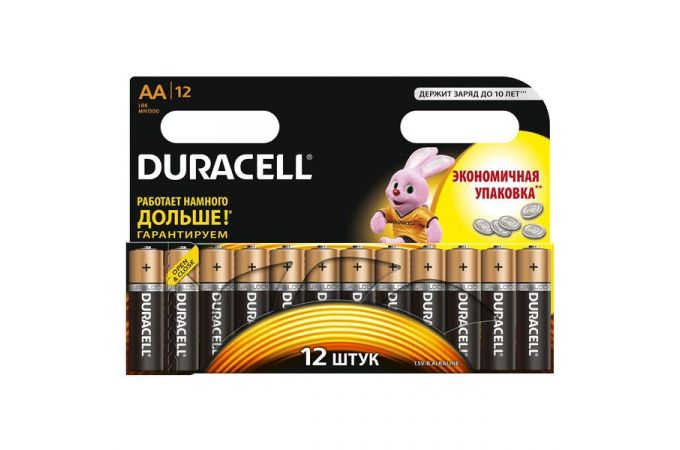 Батарейка алкалиновая Duracell LR06 АА (упаковка картон, бокс 12 штук)