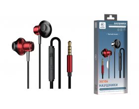 Наушники вакуумные проводные MARK XK106 красный