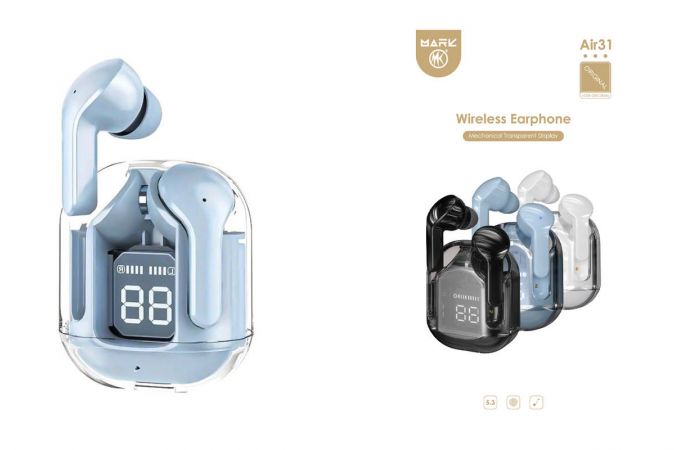 Наушники вакуумные беспроводные MARK AIR31 синий