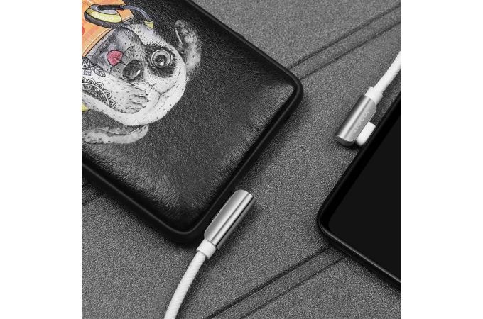 Кабель USB - MicroUSB HOCO U42 2A (белый) 1,2м (в оплетке)