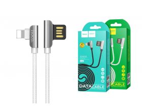 Кабель USB - Lightning HOCO U42, 2,4A (белый) 1,2м (угловой)