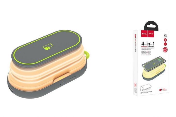 Универсальный дополнительный аккумулятор Power Bank HOCO S9 3в1 светильник+PD (5000 mAh)