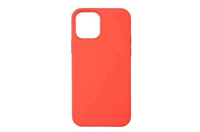 Чехол для iPhone 12 (6.1) Silicone Case Soft Touch (красно-оранжевый)