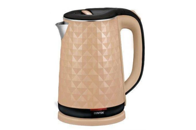 Чайник CENTEK CT-0022 бежевый 2200 Вт, 1,8 литра, двухслойный корпус