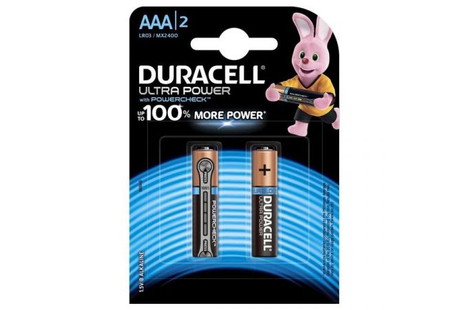 Батарейка алкалиновая Duracell LR03 AAA 2BL (блистер 2 штуки)