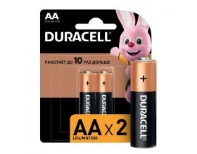 Батарейка алкалиновая Duracell LR06 AA 2BL (блистер 2 штуки)