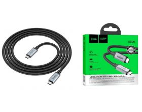 Кабель USB Type-C - USB Type-C HOCO US06, 5A PD100W (черный) 2м USB3.2