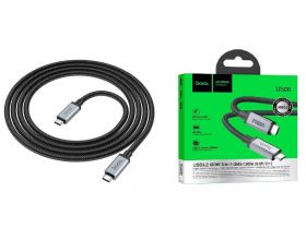 Кабель USB Type-C - USB Type-C HOCO US06, 5A PD100W (черный) 2м USB3.2