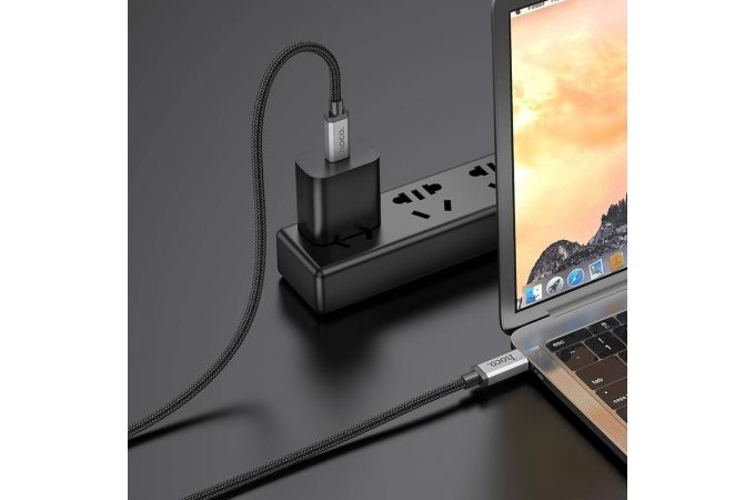Кабель USB Type-C - USB Type-C HOCO US06, 5A PD100W (черный) 2м USB3.2